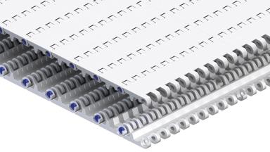 ESTEIRA MODULAR PLÁSTICA SÉRIE 500FL SL - SUPERFÍCIE LISA